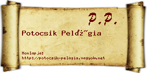 Potocsik Pelágia névjegykártya